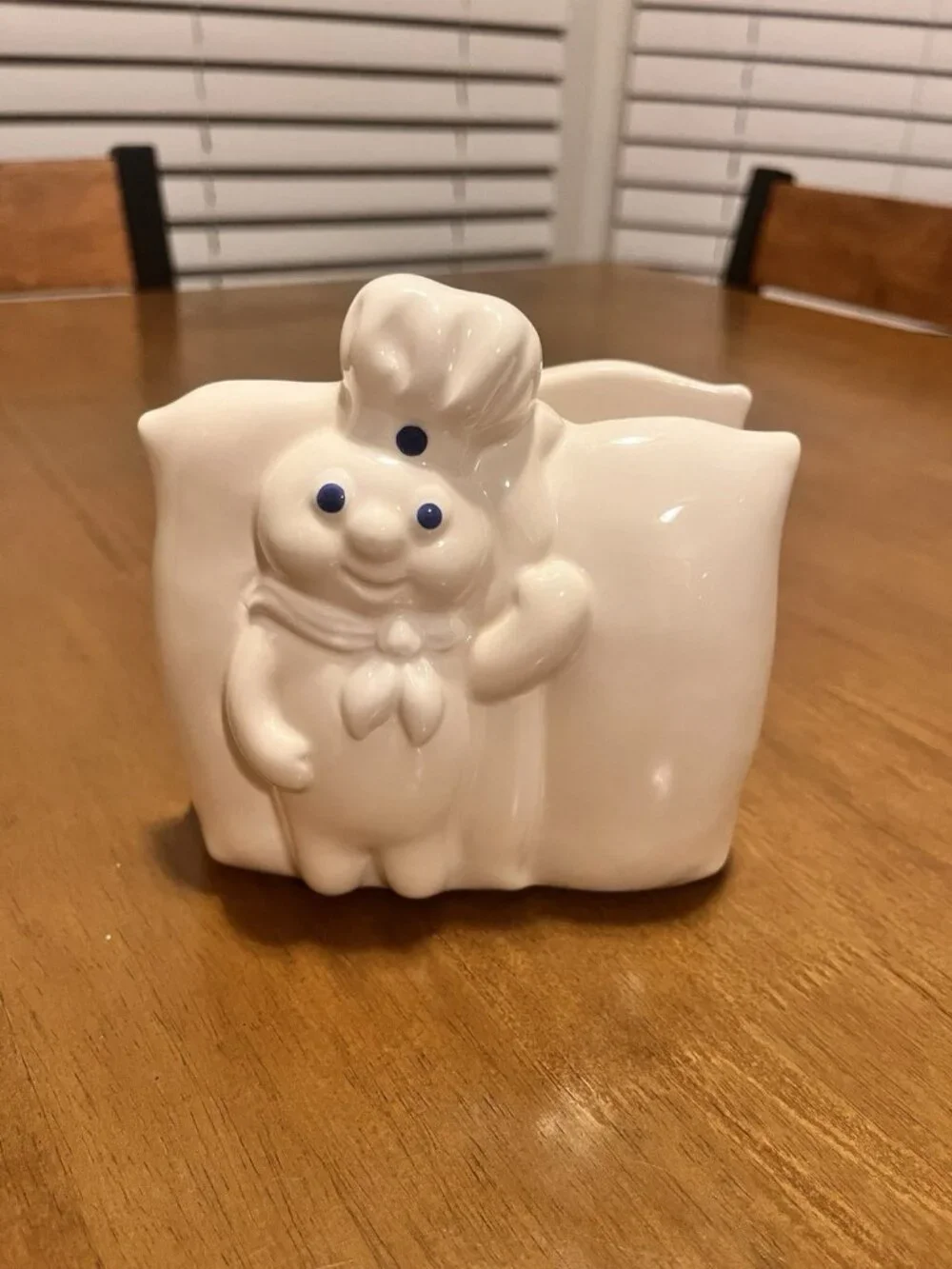 The Pillsbury Company White Porcelain Doughboy Napkin Holder 1988